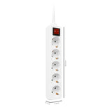 Ewent Regleta 5 Tomas Shuko  Ewent Regleta 5 Tomas Shuko Con Boton On/Off Ew3916