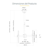 Startech.Com Base Soporte Vesa Ajustable De Montaje En Techo Para Pantallas De 37 A 70 Pulgadas - Mástil Corto