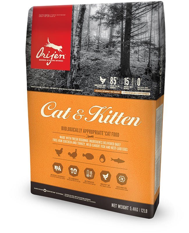 Orijen Cat & Kitten Alimento Seco Para Gatos 5,4 Kg Pollo, Pavo