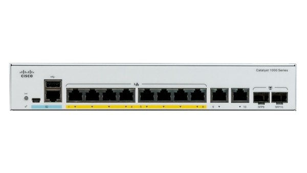Cisco Catalyst 1000-8t-2g-L Conmutador Gestionado 8 X 10/100/1000 + 2 X Combo Gigabit Sfp (Enlace Ascendente) Montaje En Rack Refabricado