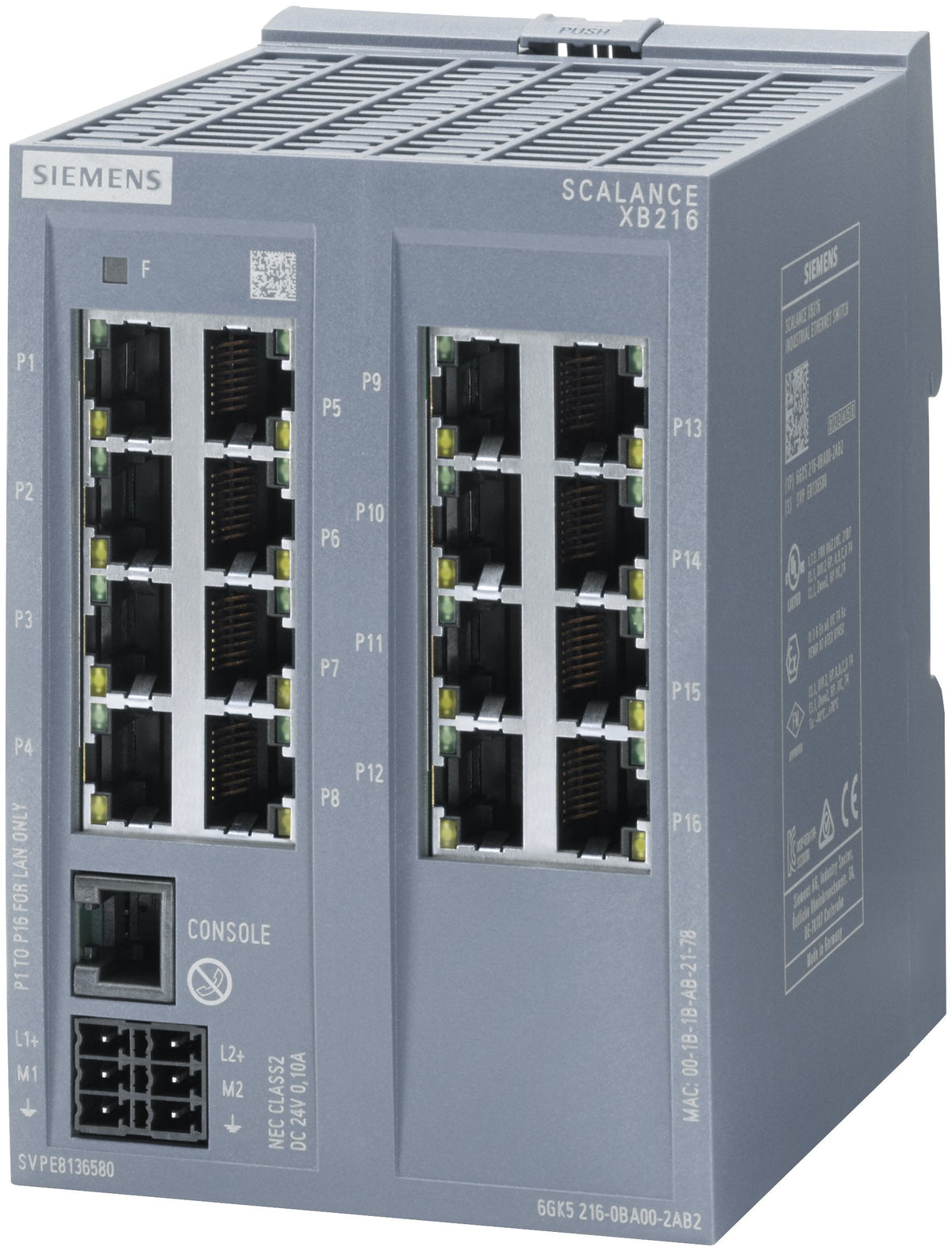 Siemens 6gk5216-0ba00-2tb2 Industrial Ethernet Switch 10 - Switch - 0,1 Gbps
