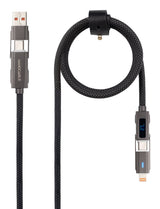 EAN 8433281017269 - Nanocable 10.01.2501 cable USB 1 m USB A/USB C USB C/Lightning 27 W Negro imagen 2