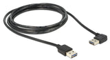 Delock Cable Easy-Usb 2.0 Tipo-A M/M 3m Negro