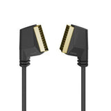 Cable Hama Essential De Audio Y Video - Longitud 1.5m - 2x Euroconector Scart - Contactos Chapados En Oro - Negro