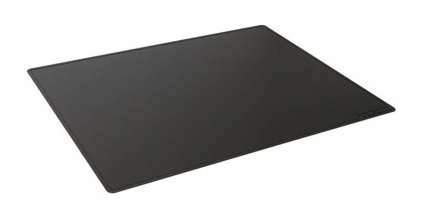 Durable Protector De Escritorio Pp Con Ranura Decorativa 530x400cm Negro