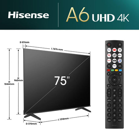 EAN 6942351406794 - Hisense 75E6NT 190,5 cm (75") 4K Ultra HD Smart TV Wifi Negro 350 cd / m² imagen 2