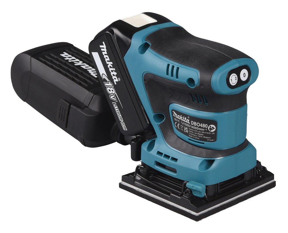 Lijadora Makita Dbo480z Portátil Lijadora Rotorbital 14000 Opm Negro, Azul 210 W