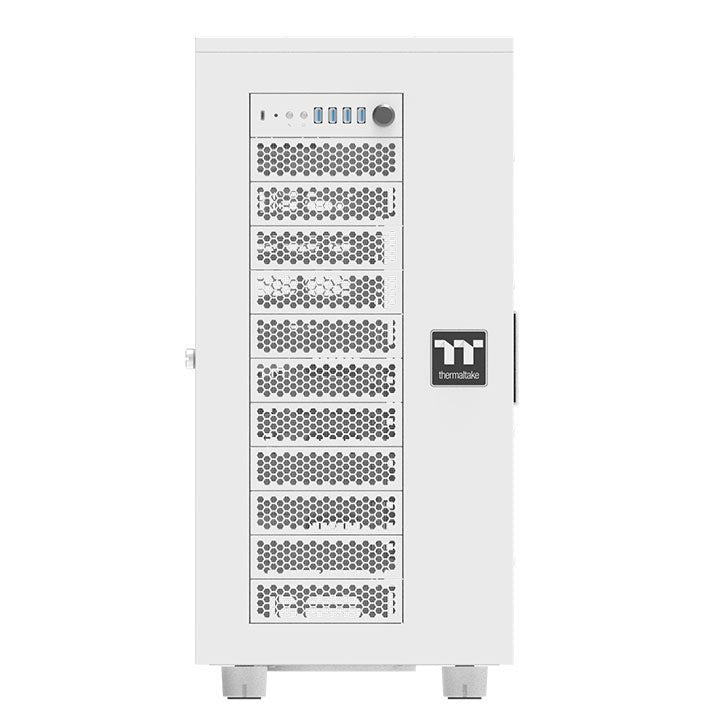 Thermaltake Ax700, Gran Torre De Torre De Vidrio Blanco, Templado, Xl-Atx Ca-11b-00f6wn-00