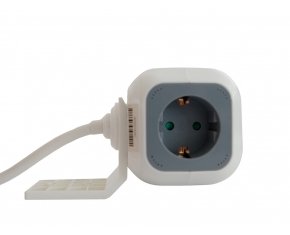 Regleta 3go Reg4cubeusb 4 Tomas De Corriente 2 Usb Cable 1.4m Blanca Y Gris