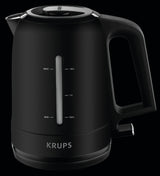 Tetera  Krups Bw2448 Eléctrica 1,6 L Negro, Hervidor De Agua Negro, 1,6 L, Negro, Plástico, Indicador De Nivel De Agua, Filtrado