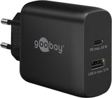 EAN 4040849654091 - Goobay 65409 cargador de dispositivo móvil Teléfono móvil, Portátil Negro Corriente alterna Interior imagen 1