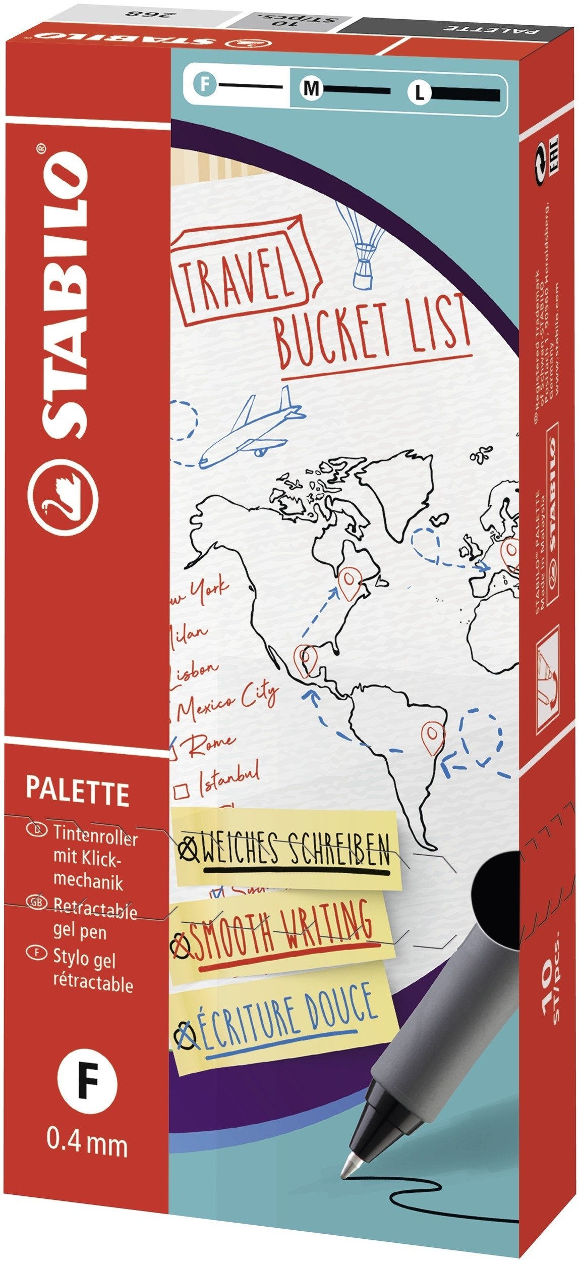 Bolígrafo Stabilo Palette  Retráctil Con Clip