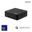 EAN 4711377431194 - MSI Cubi NUC AI+ 3MG-004BEU Cubo Negro 355 Intel® SoC FCBGA2540 Altavoces incorporados imagen 1