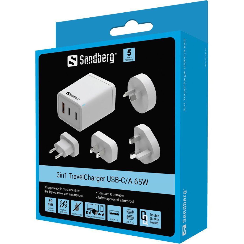 3in1 Travelcharger Usb-C/A 65w 3in1 Travelcharger Usb-C/A