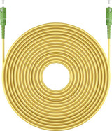 Cable De Fibra Óptica Para Router  0,50m -Ø3 Mm Amarillo Latiguillo Monomodo Ftth - 9/125 Os2 - Sc/Apc-Sc/Apc Simplex - Compatib