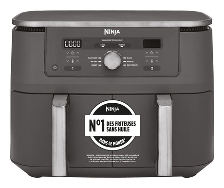 EAN 0622356322676 - Ninja DZ400EU freidora Doble 9,5 L Independiente 2470 W Freidora de aire caliente Gris imagen 9