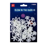 Apli Copos De Nieve Luminiscentes 3d - Plastico Solido - Brillan En La Oscuridad - Adhesivo Permanente - Diseños Y