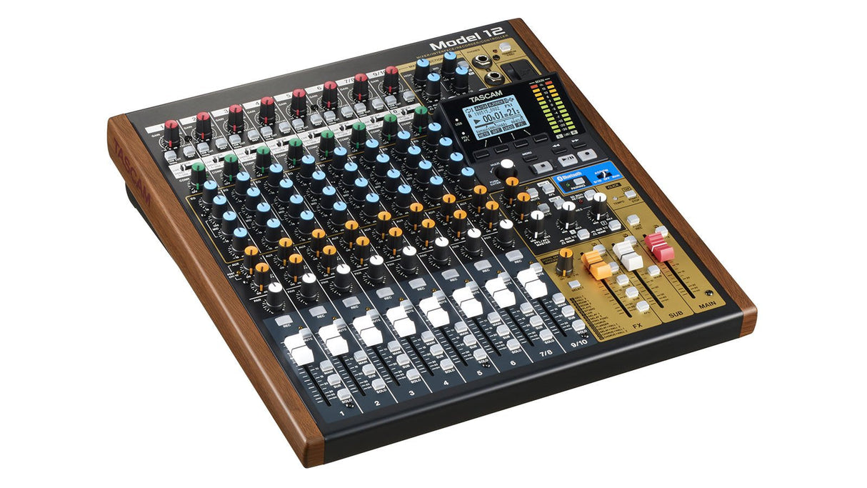 Tascam Model 12 12 Canales 20 - 20000 Hz Negro, Madera