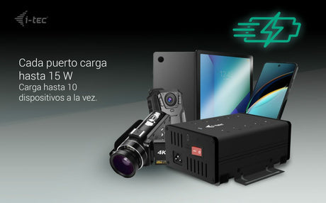 EAN 8595611706301 - i-tec CACHRGHUB10C cargador de dispositivo móvil Universal Negro Corriente alterna Carga rápida Interior imagen 3