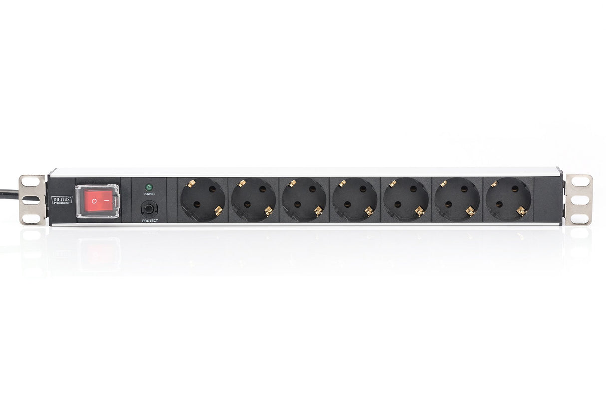 EAN 4016032266419 - Digitus DN-95403 limitador de tensión Negro 7 salidas AC 250 V 2 m imagen 2