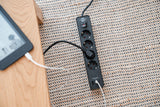 Brennensilla Ecolor Steckdosenleiste 4-Fach Mit 2x Usb-C, 1x Usb-A (Negro/Anthrazit, 1,5 Meter Cable, Mit Sicherheitsschalter) 1153240216
