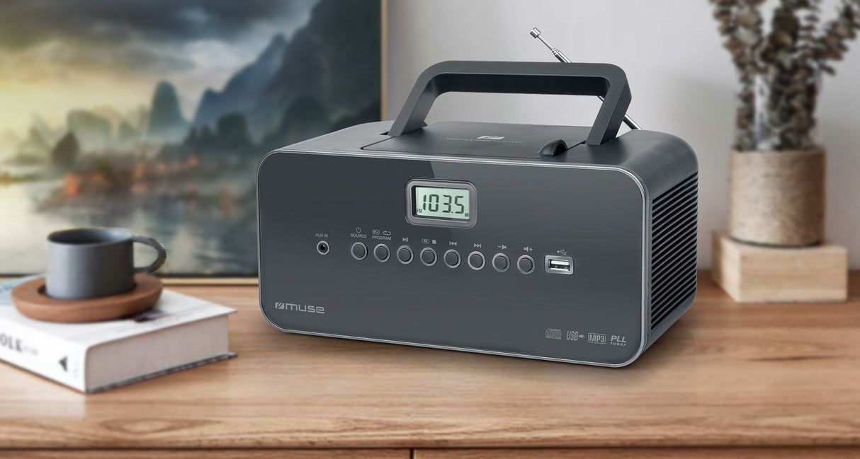 Radio Muse M-28dg Portable  Lecteur, Grey