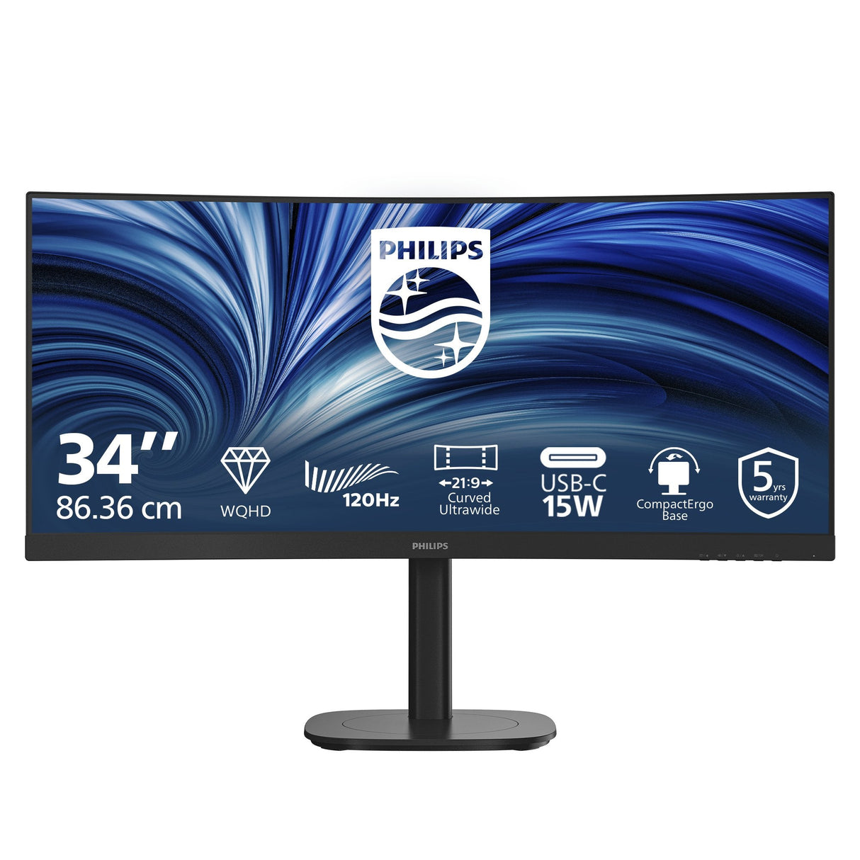 Philips Tft 34b2n3500c 00 86.5cm Va 34'' 3440x1440 Dp 2xhdmi Usb-Hub