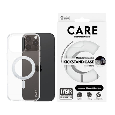 EAN 5715685003905 - PanzerGlass CARE™ by ® Case Transparent w. Silver Kickstand & MagSafe iPhone 16 Pro Max funda para teléfo imagen 2