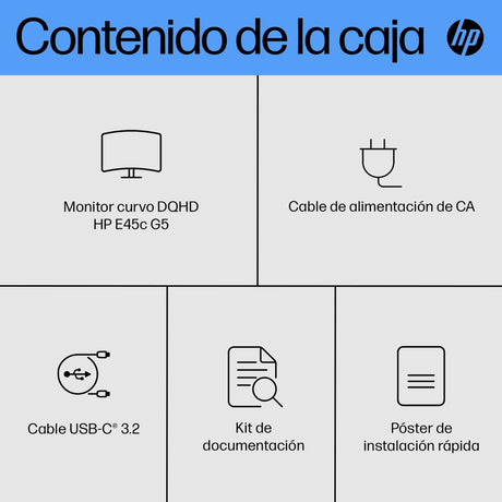 EAN 5715063357156 - HP E45c G5 DQHD Curved Monitor pantalla para PC 113 cm (44.5") 5120 x 1440 Pixeles Dual QHD LCD Negro, Pl imagen 4