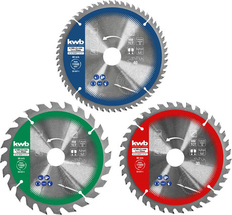 EAN 4009315847955 - kwb 584795 hoja de sierra circular 16,5 cm 3 pieza(s) imagen 1