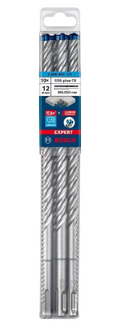 Bosch Taladro Percutor Experto Sds-Plus-7x, Ø 12 Mm, 10 Piezas 2608900175