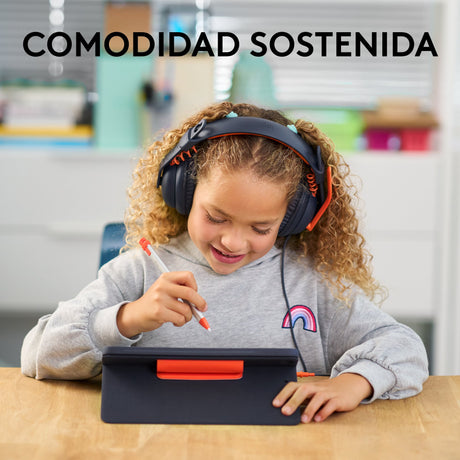 EAN 0097855190703 - Logitech Zone Learn Auriculares Alámbrico Diadema Educación USB Tipo C Azul, Naranja imagen 6