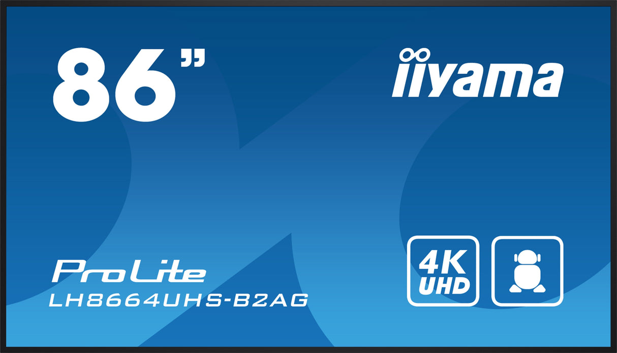 EAN 4948570124916 - iiyama LH8664UHS-B2AG pantalla de señalización Pantalla plana para señalización digital 2,18 m (86") Wifi imagen 1