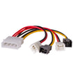 EAN 5901720132321 - Akyga Cable AK-CA-34 Molex 4-pin - 3-pin 12V x 2 5V 2 0.15m - Kabel - 0,15 m cable de SATA Blanco imagen 1