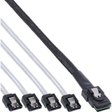 Cable Sas Inline Mini Sas Sff8087 A 4x Sata Ocr Directo 0,75 M