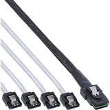 Cable Sas Inline Mini Sas Sff8087 A 4x Sata Ocr Directo 0,5 M