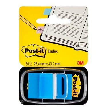 Marcador Index Mediano Post-It  3m Dispensador 50 Unidades Azul