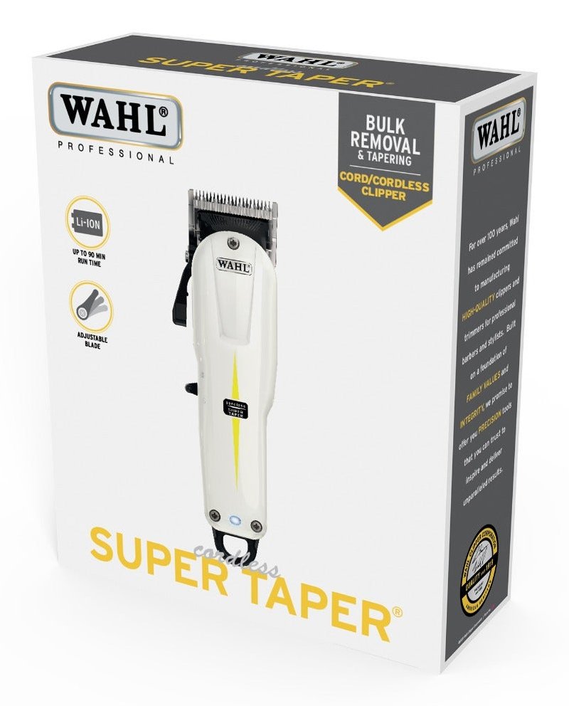 Cortapelo Wahl Cordless Super Taper Negro, Blanco Ión De Litio