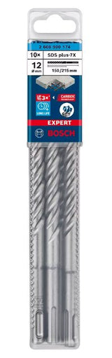 Bosch Professional Expert  Sds-Plus-7x, Ø 12 Mm, 10 Piezas Longitud Útil 150 Mm 2608900174
