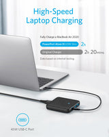 Cargador Sobremesa Anker 65w 2a/2c Slim Negro