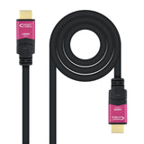 Nanocable Cable Hdmi V2.0 Macho Con Repetidor A Hdmi V2.0 Macho 20m - 4k@60hz 18gbps - Alta Velocidad - Negro/Rosa
