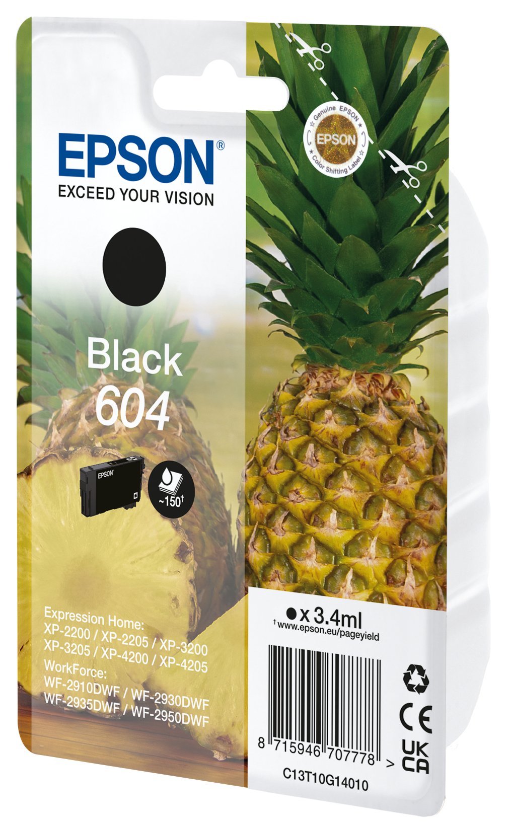 EAN 8715946707785 - Epson 604 cartucho de tinta 1 pieza(s) Original Negro imagen 1