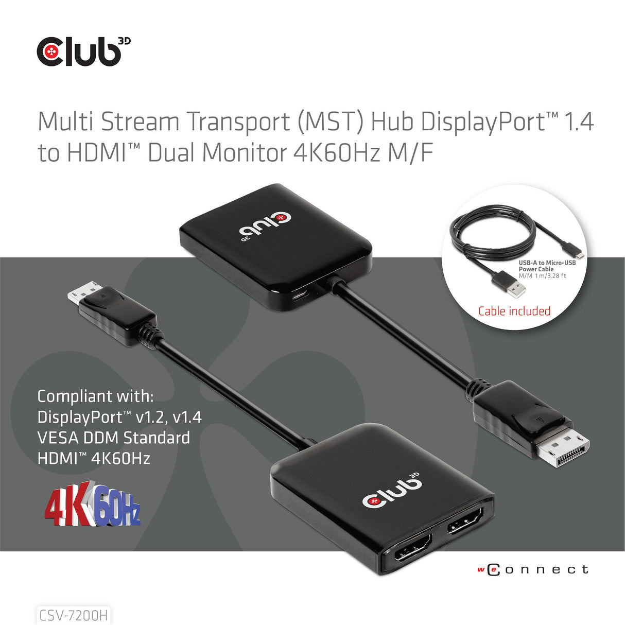 EAN 8719214471996 - CLUB3D CSV-7200H divisor de video DisplayPort 2x HDMI imagen 5