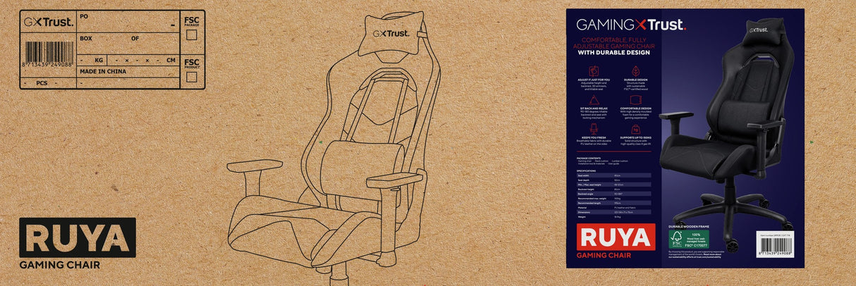 Silla Gaming Trust Gaming Gxt 714 Ruya Negra