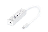 Lector De Tarjetas Externo Digitus Da-70243 Blanco Usb 2.0