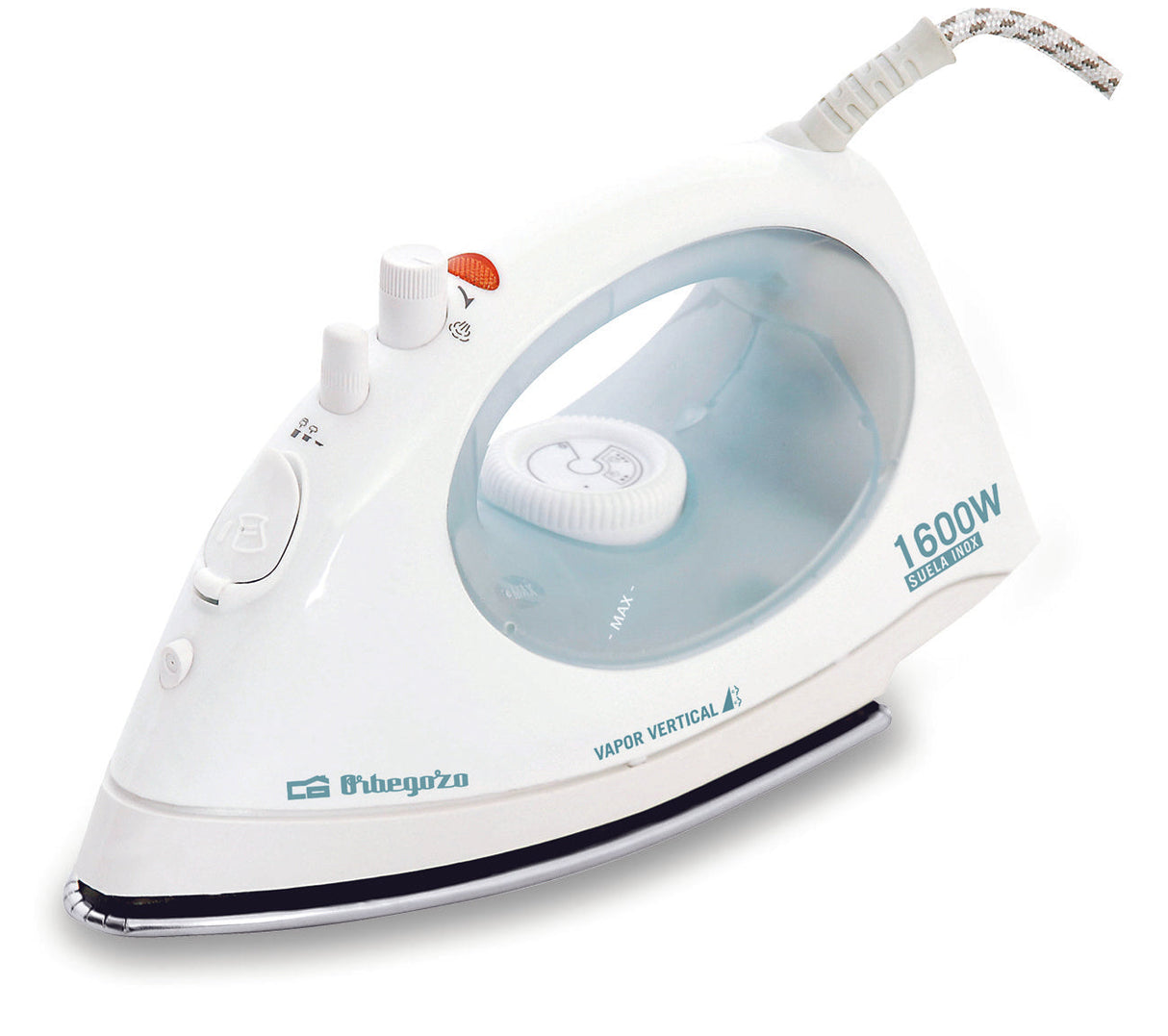 EAN 8436044521737 - Orbegozo SV 1600 Plancha vapor-seco Suela de acero inoxidable 1600 W Blanco imagen 1