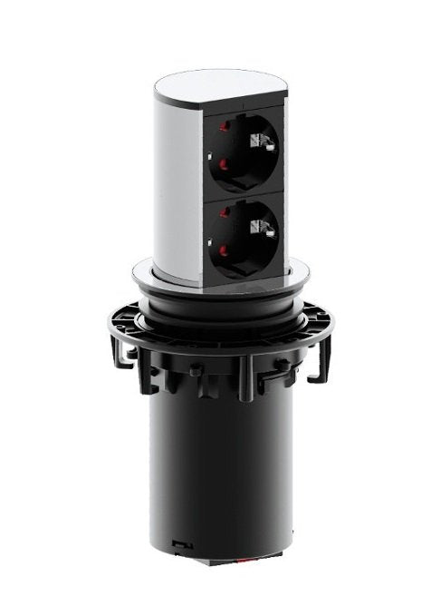 Bachmann 928.002 Regleta De Mesa 2 Salidas Negro, Plata