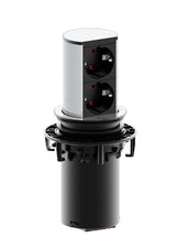 Bachmann 928.002 Regleta De Mesa 2 Salidas Negro, Plata