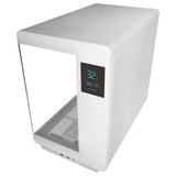 Caja Pc  Atx Mars Gaming Mc-Revpro Pantalla Lcd 4.3" Cristal Templado 4x Ventiladores Argb Blanco