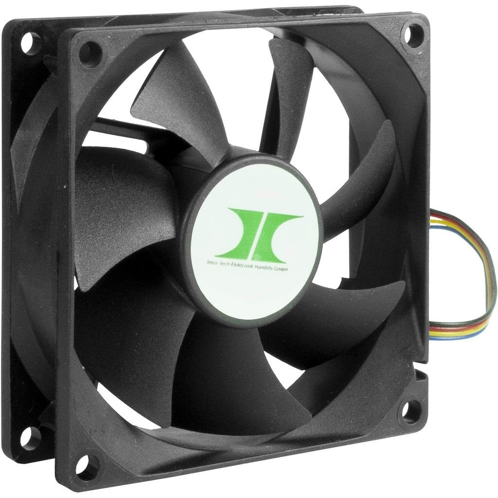 Inter-Tech 88887290 Ventilador De Pc Carcasa Del Ordenador 8 Cm 4 Pieza(S) Negro